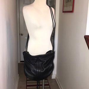 Cacharel Lambskin Leather Slouch Crossbody Bag